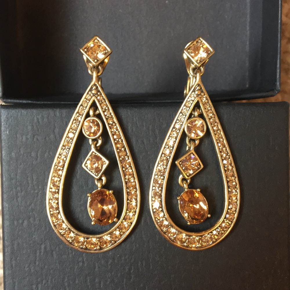 Rhinestoned, Clip on Earrings